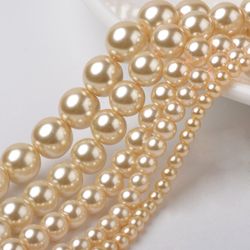 Glaspärlor, Bisque, 4~12mm, Ca: 600 st
