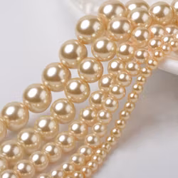 Glaspärlor, Bisque, 4~12mm, Ca: 600 st