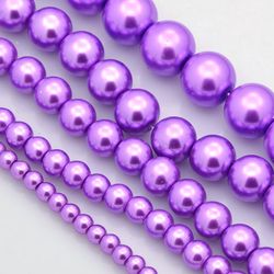 Glaspärlor, Dark Orchid, 4~12mm, Ca: 600 st