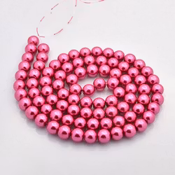 Glaspärlor, Pale Violet Red, 4~12mm, Ca: 600 st