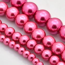 Glaspärlor, Pale Violet Red, 4~12mm, Ca: 600 st