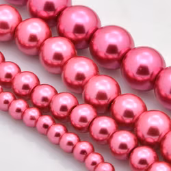 Glaspärlor, Pale Violet Red, 4~12mm, Ca: 600 st