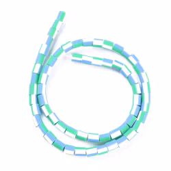 Polymerlerpärlor, Rör, CornFlower Blue, Ca 65 Stycken