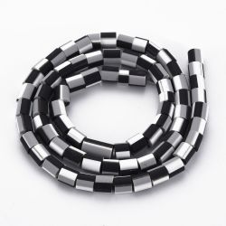 Polymerlerpärlor, Rör, Black, Ca 65 Stycken