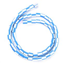 Polymerlerpärlor, Rör, Dodger Blue, Ca 65 Stycken