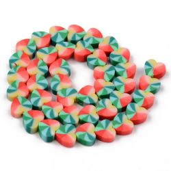 Polymerlerpärlor, Hjärtan, Orange Red, Ca: 40 st