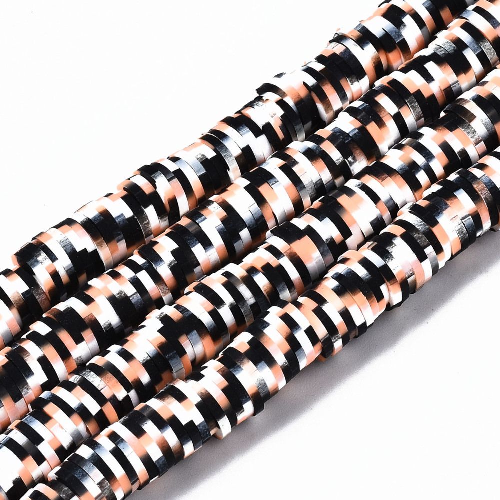 Polymerlerpärlor, Heishi, Black, 320~447 st