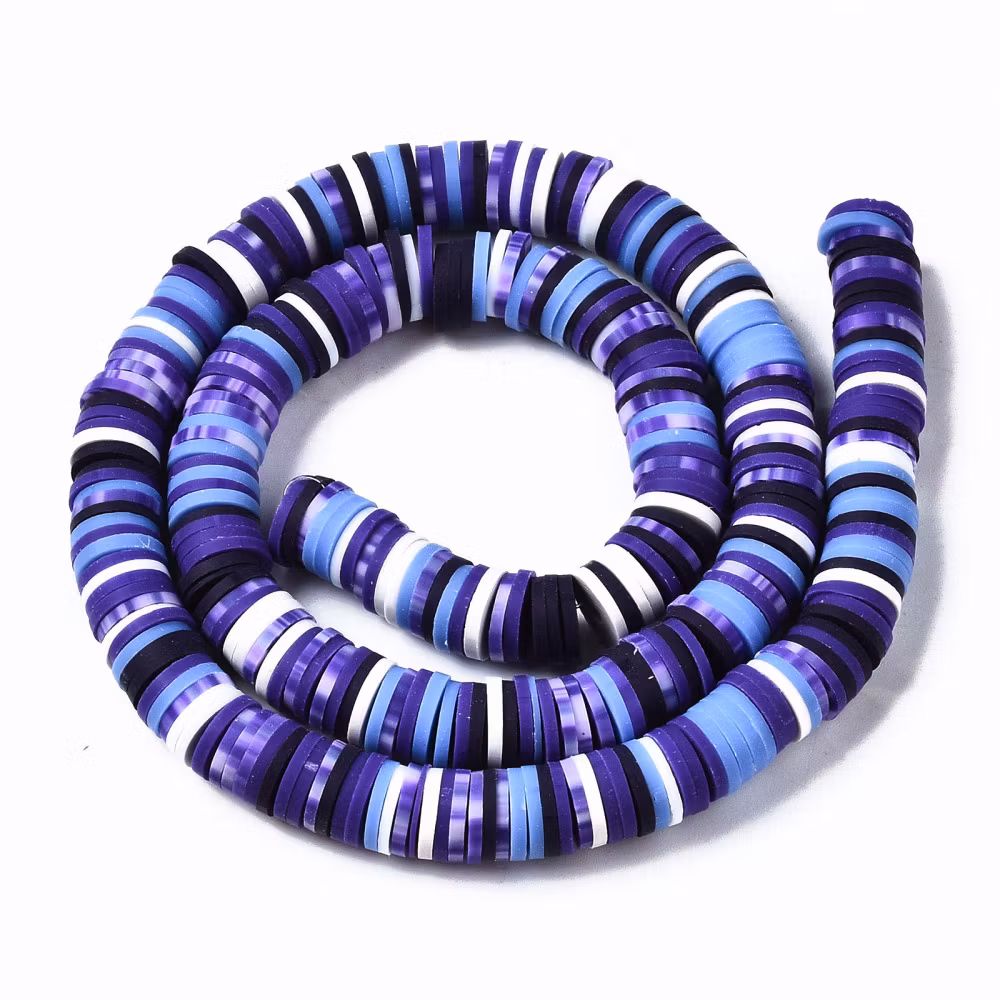 Polymerlerpärlor, Heishi, Dark Slate Blue, 320~447 st