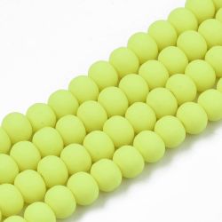 Polymerlerpärlor, Rund, Yellow, Ca: 69 st