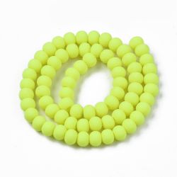 Polymerlerpärlor, Rund, Yellow, Ca: 69 st