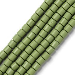 Polymerlerpärlor, Rör, Olive Drab, 61 st