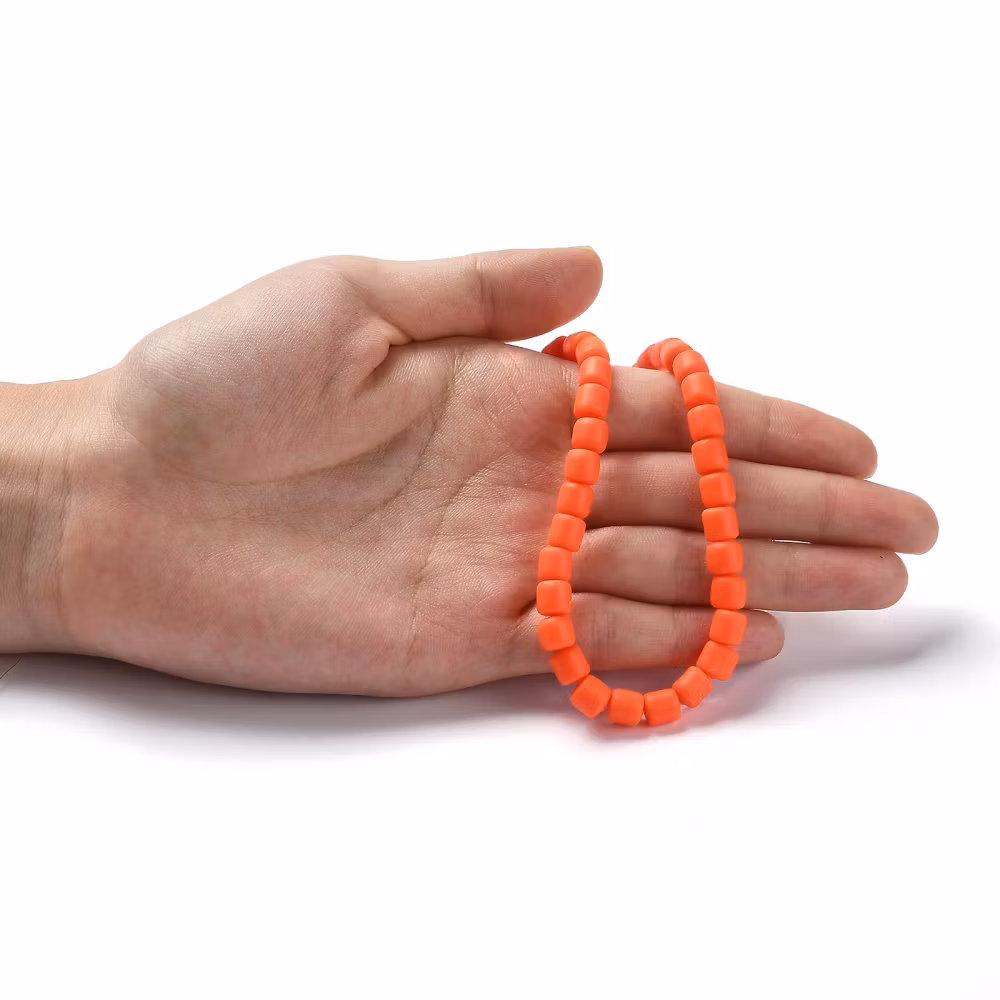 Polymerlerpärlor, Rör, Tomato, 61 st