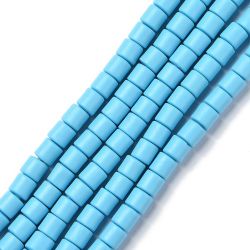 Polymerlerpärlor, Rör, Deep Sky Blue, 61 st