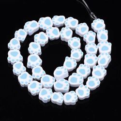 Polymerlerpärlor, Hundtass, Light Sky Blue, 39 st