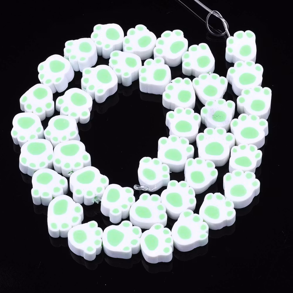Polymerlerpärlor, Hundtass, Light Gray, 39 st