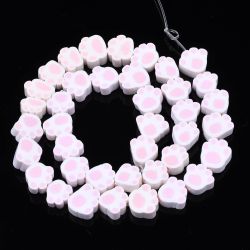 Polymerlerpärlor, Hundtass, Pink, 39 st