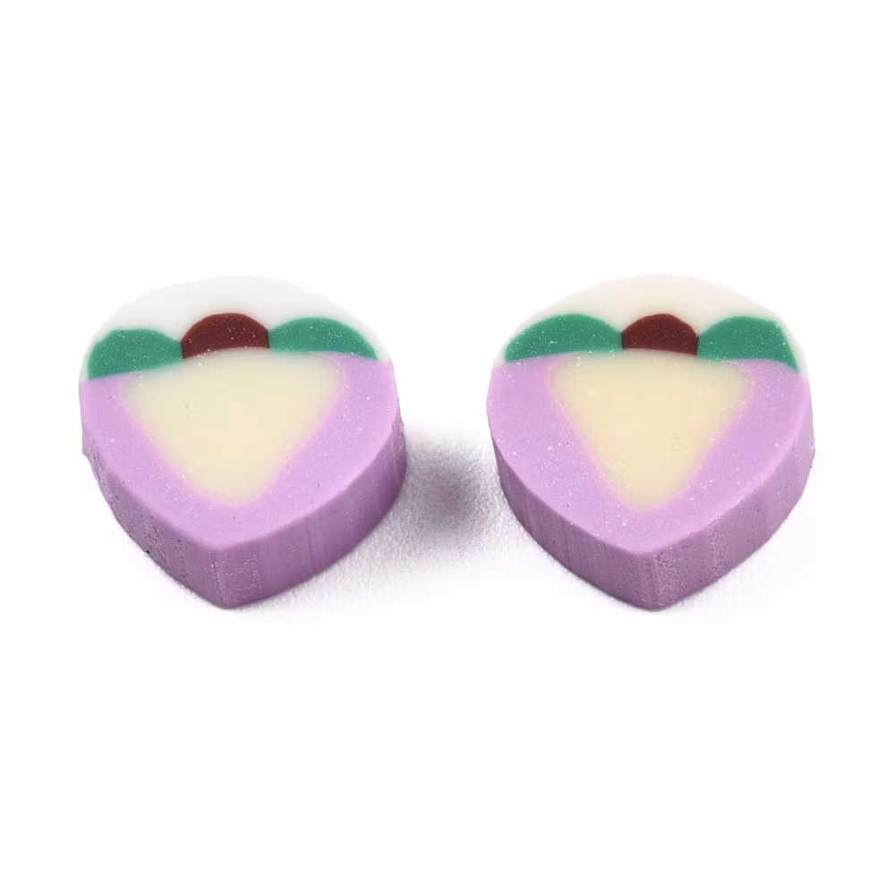 Polymerlerpärlor, Persika/Peach, Plum, 50 st