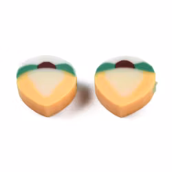 Polymerlerpärlor, Persika/Peach, Navajo White, 50 st