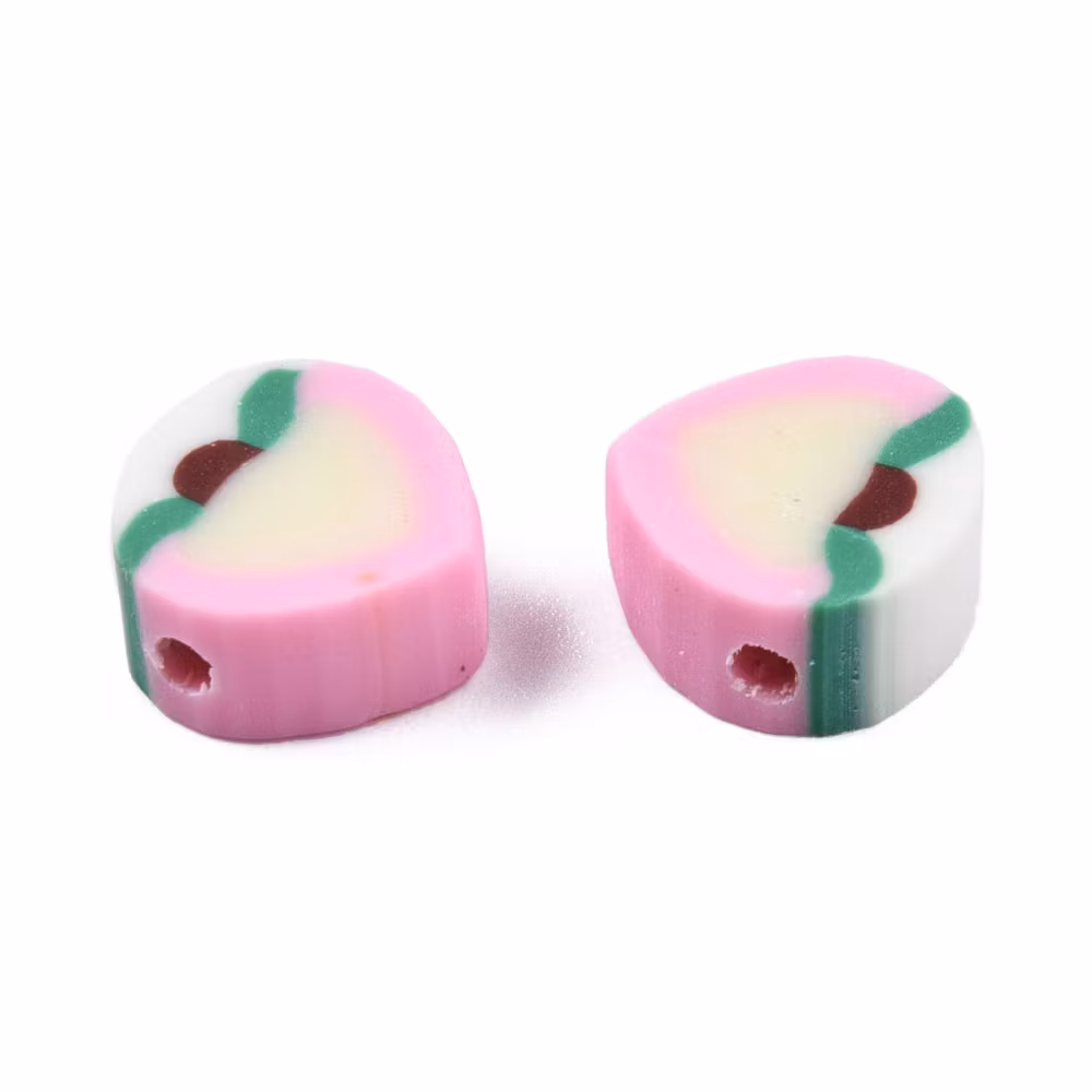 Polymerlerpärlor, Persika/Peach, Pearl Pink, 50 st
