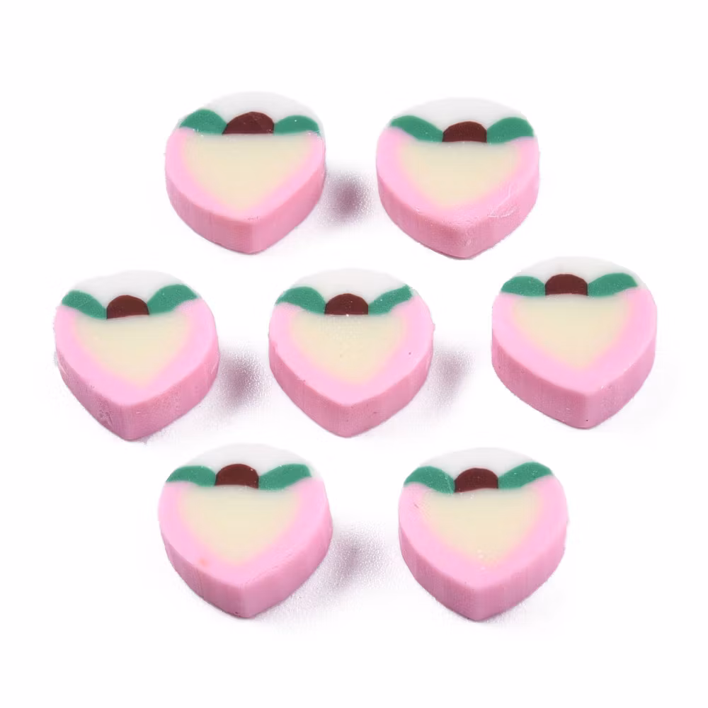 Polymerlerpärlor, Persika/Peach, Pearl Pink, 50 st