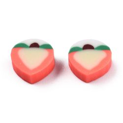 Polymerlerpärlor, Persika/Peach, Tomato, 50 st