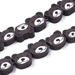 Polymerlerpärlor, Björn, Coconut Brown, 37-40 st