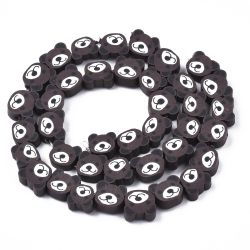 Polymerlerpärlor, Björn, Coconut Brown, 37-40 st