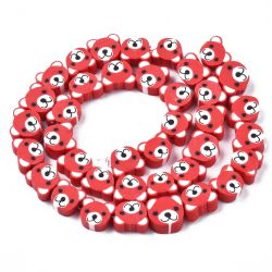 Polymerlerpärlor, Björn, Red, 37-40 st