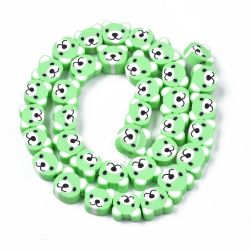 Polymerlerpärlor, Björn, Light Green, 37-40 st