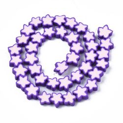Polymerlerpärlor, Stjärna, Blue Violet, Ca: 40 st