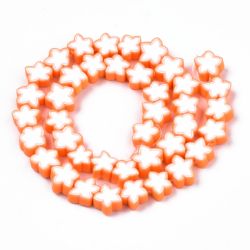 Polymerlerpärlor, Stjärna, Coral, Ca: 40 st