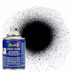 REVELL Spray black mat 100 ml, No 08