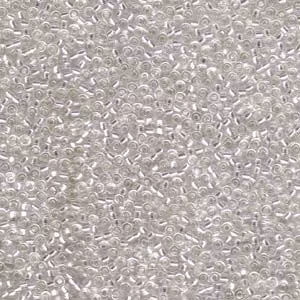 MIYUKI, Japanese Seed Beads, Round, 11/0, Silver-Lined Crystal