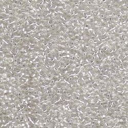 MIYUKI, Japanese Seed Beads, Round, 11/0, Silver-Lined Crystal