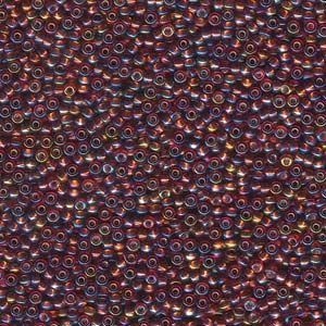 MIYUKI, Japanese Seed Beads, Round, 11/0, Silver-Lined Dark Topaz AB