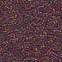 MIYUKI, Japanese Seed Beads, Round, 11/0, Silver-Lined Dark Topaz AB