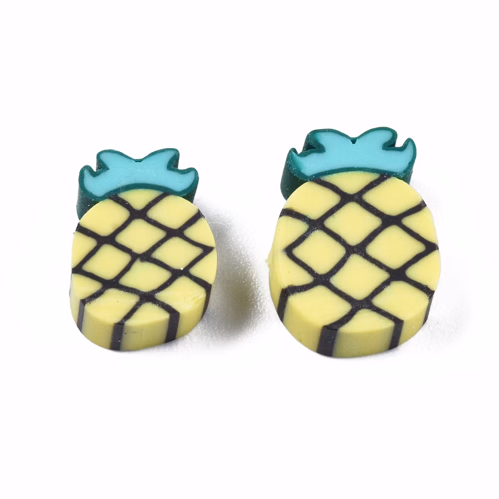 Polymerlerpärlor, Ananas, 50 st