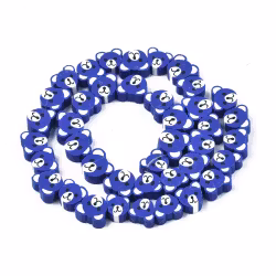 Polymerlerpärlor, Björn, Royal Blue, 40st