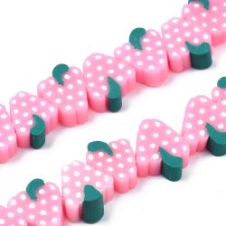 Polymerlerpärlor, Druvor, Pearl Pink, 36-40st