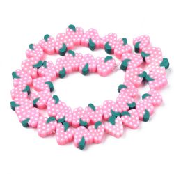 Polymerlerpärlor, Druvor, Pearl Pink, 36-40st