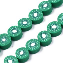 Polymerlerpärlor, Kiwi, Green, 38-40st