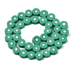Polymerlerpärlor, Kiwi, Green, 38-40st