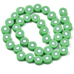 Polymerlerpärlor, Kiwi, Lime Green, 38-40st