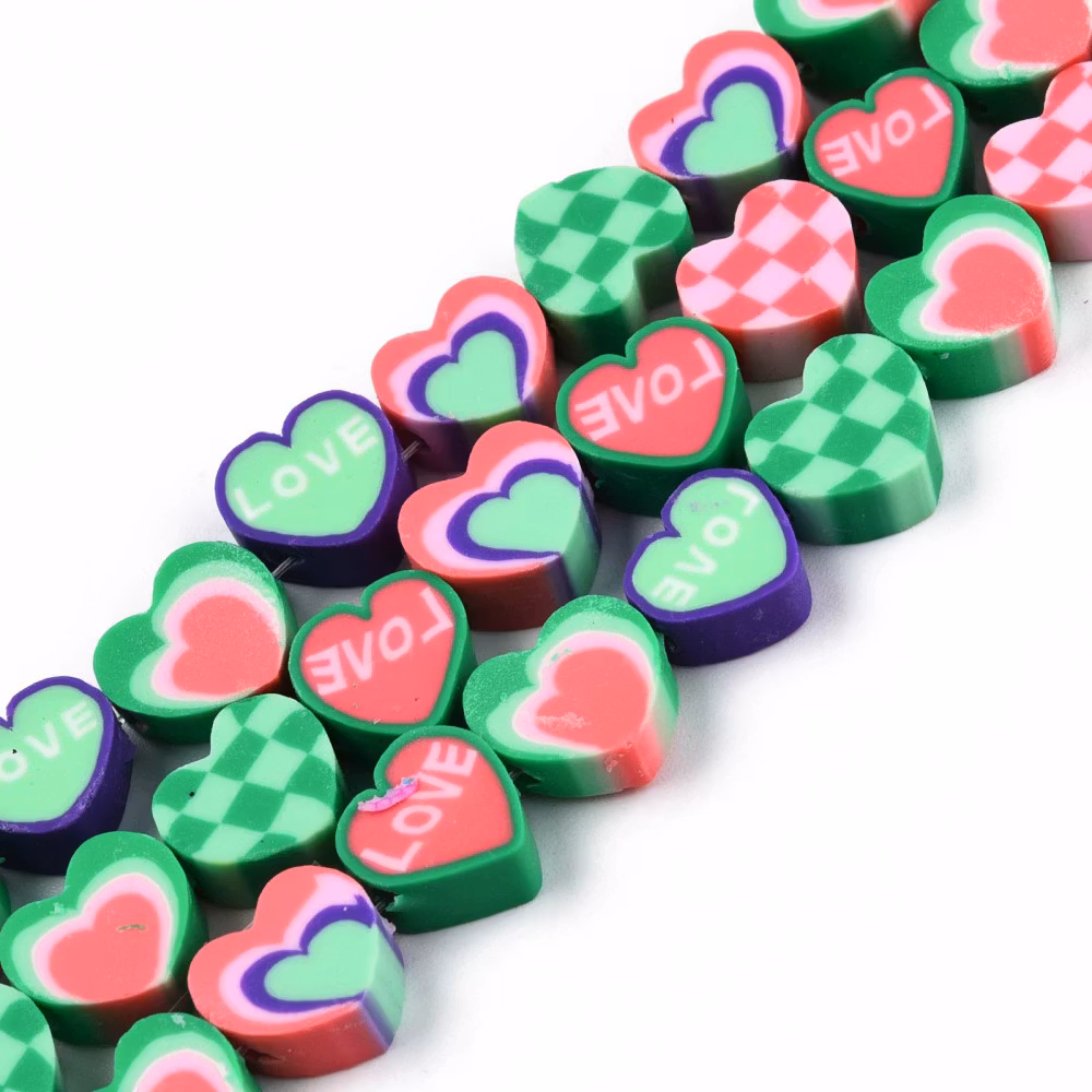 Polymerlerpärlor, Love, Hjärtan, 40st