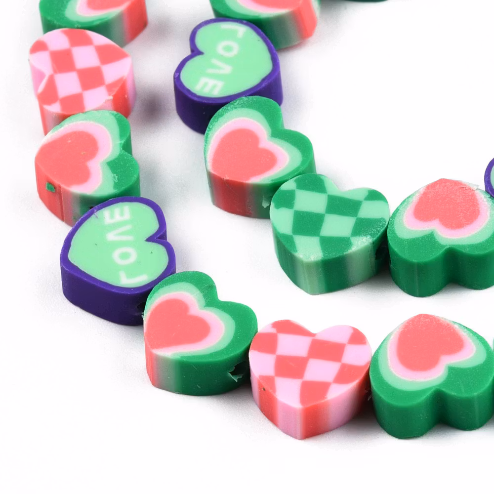 Polymerlerpärlor, Love, Hjärtan, 40st