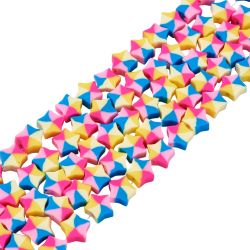Polymerlerpärlor, Stjärna, Colorful, 40st