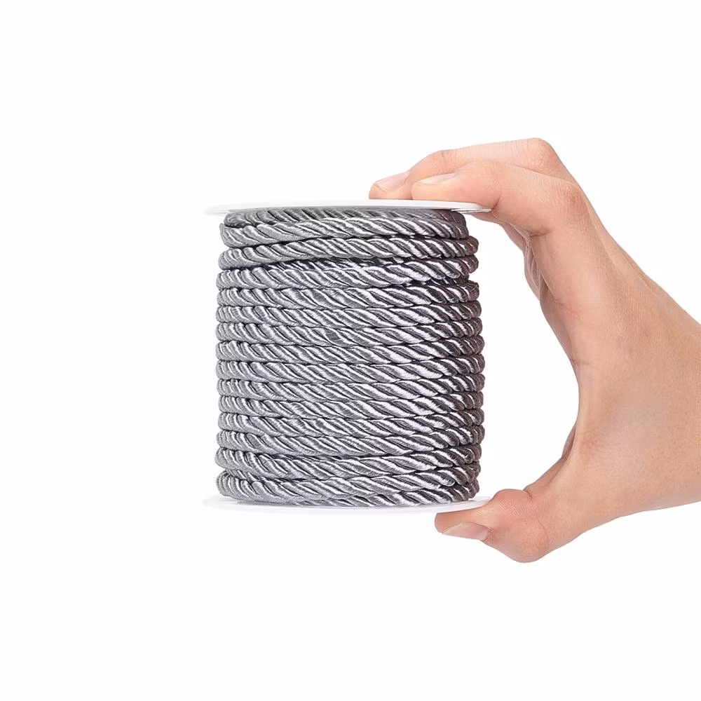Polyestertråd, Dark Grey, 5mm, 18m