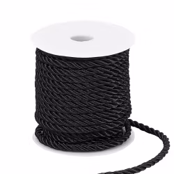 Polyestertråd, Black, 5mm, 18m