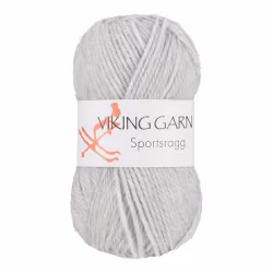 Garn Sportsragg, 50g, Pärlgrå, 512