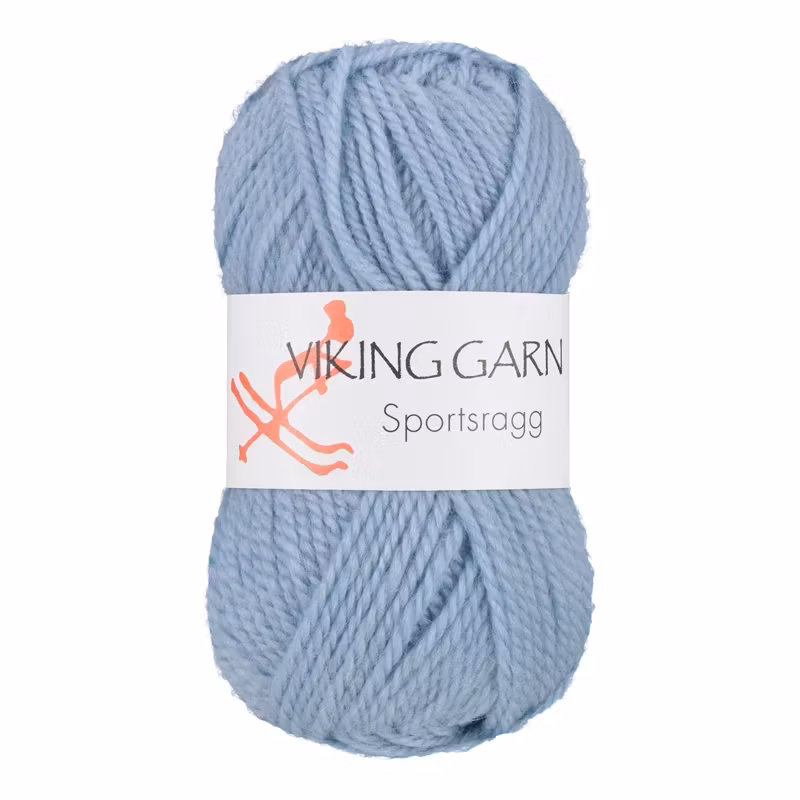 Garn Sportsragg, 50g, Ljus Blå, 521